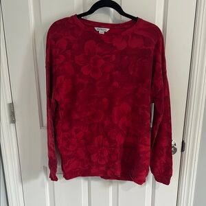 Athleta Balance Printed Pullover in Chakra Red Size Medium.